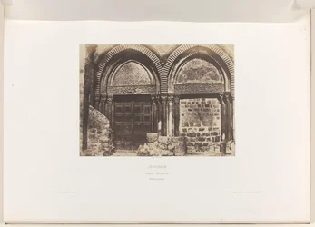 Huvudportalen till Heliga gravens kyrka, Jerusalem Jerusalem. Sankt graven. Entrée principale (titel på objekt)