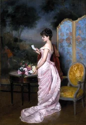 "Kärleksbrevet" av Auguste Toulmouche