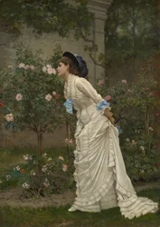 Kvinna och rosor, 1879