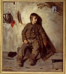 En skorstensmålning från Savoyard av Auguste de Chatillon (1813-1881)