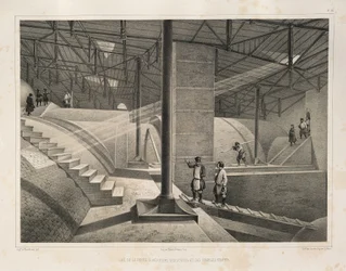 En del av bågen och ett plåttak Från: The Construction of the Saint Isaacs Cathedral, 1845
