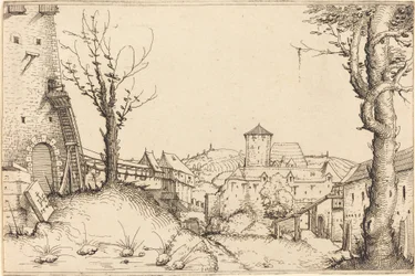 Borggården till ett slott, 1546.