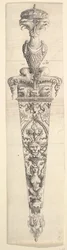Design för en dolk och slida, 1543.