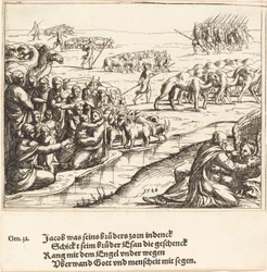 Jakob brottas med ängeln, 1548.