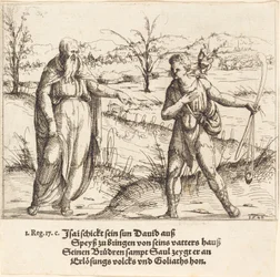 Jesse skickar David till sina bröder och Saul, 1548.
