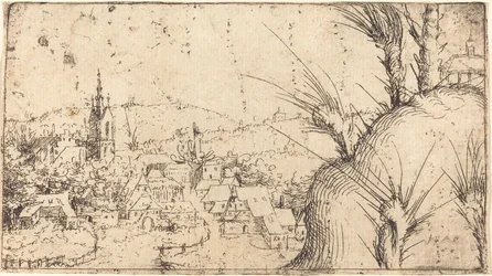 Landskap med en stad till vänster, 1549.