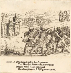 Moses med utsträckta armar, 1547.