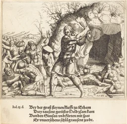 Simson dräper filistéerna, 1548.