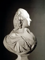 Porträtt av Jeanne Becu, grevinna (eller Madame) du Barry (1743-1793), marmorskulptur av Augustin Pajou (1730-1809), Paris, Musée du Louvre - Madame du Barry, född Marie Jeanne Becu