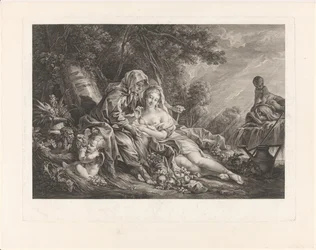 Vertumnus och Pomona i ett parklandskap