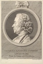 Porträtt av Charles-Antoine Jombert, 1770.