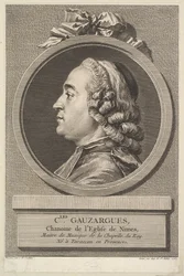 Porträtt av Charles Gauzargues, 1767.