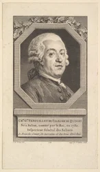 Porträtt av Charles George Fenouillot de Falbaire de Quingey, 1787.