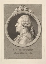 Porträtt av Jean-Baptiste-Marie Pierre, 1775.