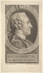 Porträtt av Jean-Francoise Marmontel, 1765.