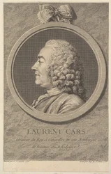 Porträtt av Laurent Cars, 1768.