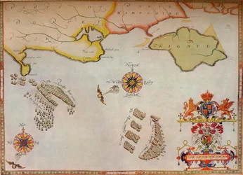 "Portland Bill to Portsmouth: The pursuit of the Spanish Armada by the English Fleet", c1588