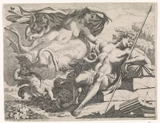 Venus tittar på den sovande Adonis