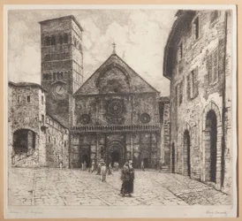 Assisi, S. Rufinus (etsning på papper)