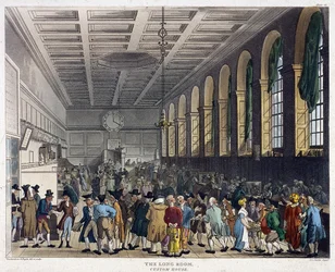 Interiör av Custom House, London, 1808