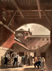 Vattenmotor vid Cold Bath Fields Prison, London, 1808