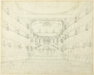 Studie till ett oratorium-Covent Garden Theater, från Microcosm of London