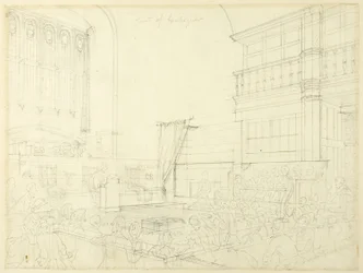 Studie för Court of Exchequer, från Microcosm of London