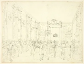 Studie för Drawing Room, St. James, från Microcosm of London