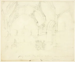 Studie för Lambeth Palace, från Microcosm of London