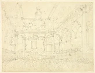 Studie för Pantheon Masquerade, från Microcosm of London
