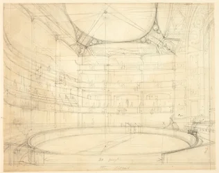 Studie för Royal Circus, från Microcosm of London