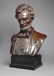 Porträttbyst av Abraham Lincoln (1809-65) (brons)