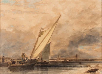 On the Medway, okänt datum (akvarell på papper)