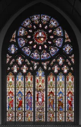 Crucifixion with Saints, 1851 (målat glas)