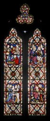 Lady Chapel Window med scener från Jungfruns liv, 1851 (målat glas)