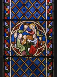 Life of St. Anne, detalj, 1848 (målat glas)