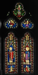 St. Augustine och St. Gregory, Chapel East Window, ca 1844 (målat glas)