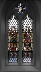 St. Edward och St. Gregory, 1848 (målat glas)