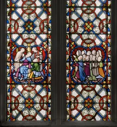 St. George Window, detalj, 1850 (målat glas)