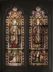 St. Isabella och St. Thomas av Canterbury, 1848 (målat glas)