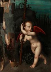 Amor med en myrten, före 1593