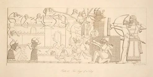 The Siege of a City, från Monuments of Nineveh, pub. 1849