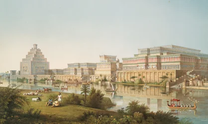 Palatsen i Nimroud [Calah] restaurerade, 1853