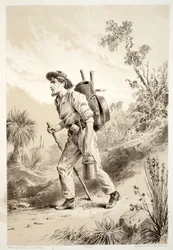 Digger on the Tramp, från The History of Australasia av David Blair, McGrady, Thomson och Niven, 1879