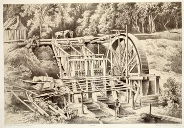 Kvartskrossverk, från The History of Australasia av David Blair, McGrady, Thomson och Niven, 1879