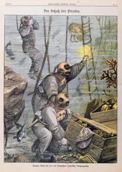 Dykare hittar skatter som plundrats av pirater från kyrkor, 1897