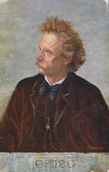 Vykort föreställande Edvard Hagerup Grieg (1843-1907)