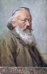 Vykort föreställande Johannes Brahms ca 1910