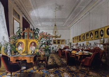 Ärkehertiginnan Sophias hall i Hofburg i Wien, ca 1854, Österrike