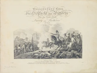 Titelsida från Wellingtons Victory, Op. 91, utgiven av S.A. Steiner & Comp., Wien